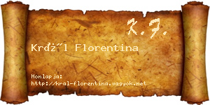 Král Florentina névjegykártya